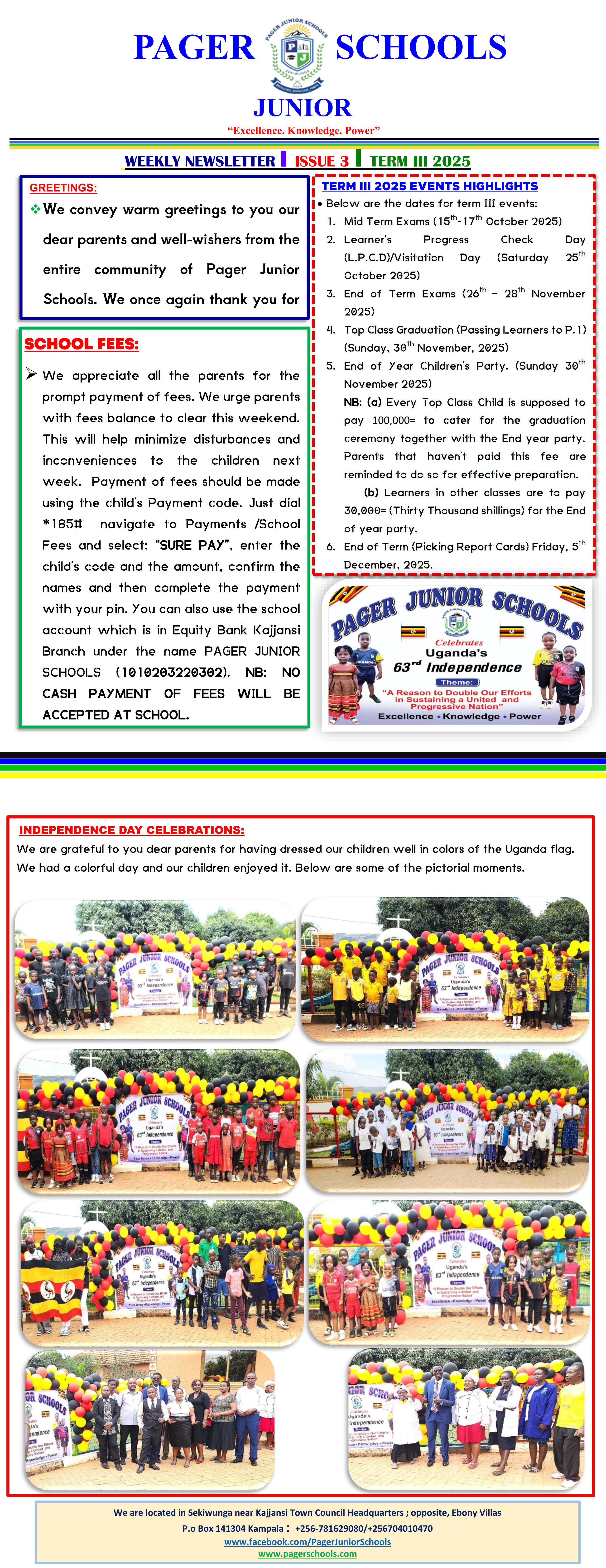 WEEKLY NEWSLETTER ISSUE III TERM 3 2025